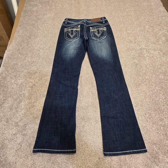 Western Embroidered Country Ranch Style Cowgirl Up Bootcut Jeans 28/30 - Picture 1 of 16